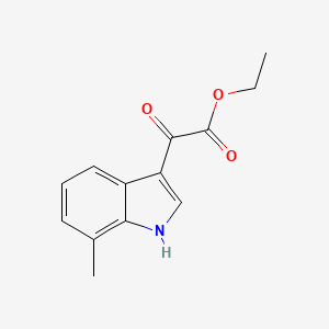 molecular formula C13H13NO3 B11723462 Ethyl 2-(7-Methyl-3-indolyl)-2-oxoacetate 