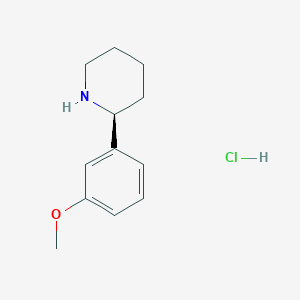 molecular formula C12H18ClNO B11723475 (S)-2-(3-methoxyphenyl)piperidine hydrochloride 