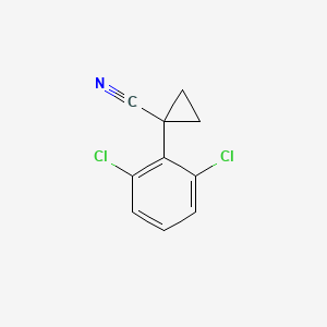 molecular formula C10H7Cl2N B11723476 1-(2,6-Dichlorophenyl)cyclopropanecarbonitrile 