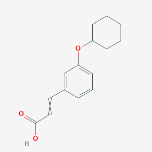 molecular formula C15H18O3 B11723485 3-(3-Cyclohexyloxyphenyl)prop-2-enoic acid 