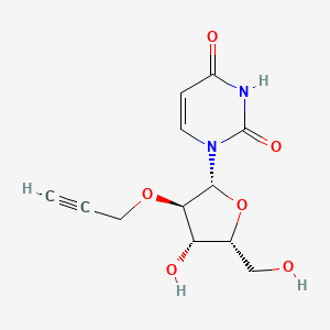 molecular formula C12H14N2O6 B11723507 1-[(2R,3R,4S,5R)-4-hydroxy-5-(hydroxymethyl)-3-(prop-2-yn-1-yloxy)oxolan-2-yl]-1,2,3,4-tetrahydropyrimidine-2,4-dione 