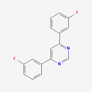 molecular formula C16H10F2N2 B11723515 4,6-Bis(3-fluorophenyl)pyrimidine 