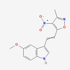 5-Methoxy-3-[2-(3-methyl-4-nitro-1,2-oxazol-5-YL)ethenyl]-1H-indole