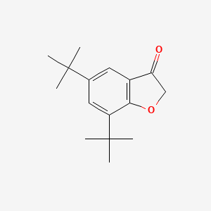 molecular formula C16H22O2 B11723540 5,7-Di-tert-butylbenzofuran-3(2H)-one 