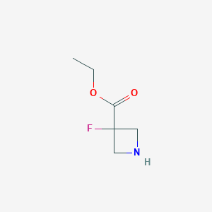 molecular formula C6H10FNO2 B11723543 Ethyl 3-fluoroazetidine-3-carboxylate 