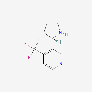 molecular formula C10H11F3N2 B11723553 3-[(2R)-pyrrolidin-2-yl]-4-(trifluoromethyl)pyridine 