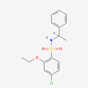 molecular formula C16H18ClNO3S B1172357 4-chloro-2-ethoxy-N-(1-phenylethyl)benzenesulfonamide 