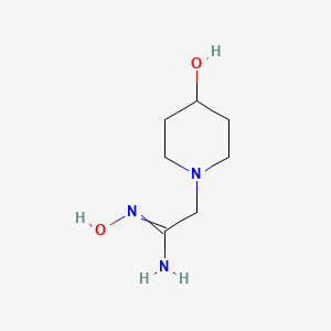 (Z)-N'-hydroxy-2-(4-hydroxypiperidin-1-yl)ethanimidamide