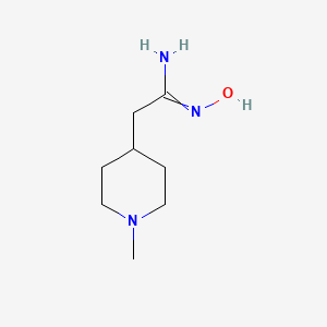 molecular formula C8H17N3O B11723578 (Z)-N'-Hydroxy-2-(1-methylpiperidin-4-yl)acetimidamide 