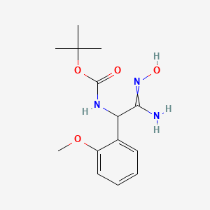 tert-butyl N-[2-amino-2-hydroxyimino-1-(2-methoxyphenyl)ethyl]carbamate