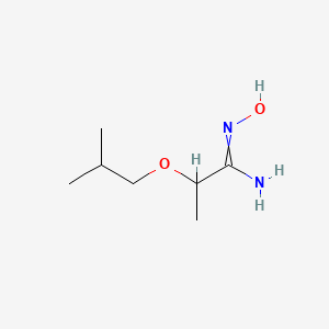 molecular formula C7H16N2O2 B11723661 N'-hydroxy-2-(2-methylpropoxy)propanimidamide 