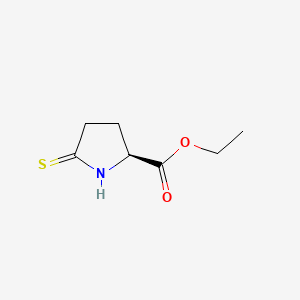 molecular formula C7H11NO2S B11723665 Ethyl 5-thioxo-L-prolinate CAS No. 80442-95-1