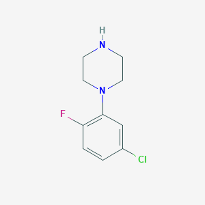 molecular formula C10H12ClFN2 B11723684 1-(5-Chloro-2-fluorophenyl)piperazine 