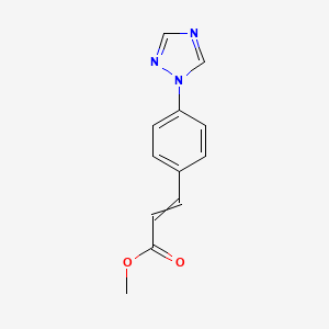 molecular formula C12H11N3O2 B11723692 methyl 3-[4-(1H-1,2,4-triazol-1-yl)phenyl]prop-2-enoate 