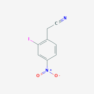 molecular formula C8H5IN2O2 B11723693 2-Iodo-4-nitrophenylacetonitrile 