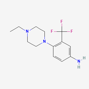 molecular formula C13H18F3N3 B11723694 4-(4-Ethylpiperazin-1-yl)-3-(trifluoromethyl)aniline 