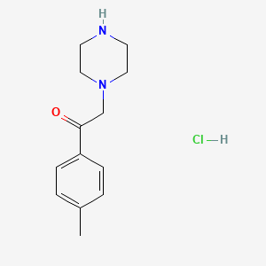 molecular formula C13H19ClN2O B11723695 1-(4-Methylphenyl)-2-(piperazin-1-yl)ethan-1-one hydrochloride 