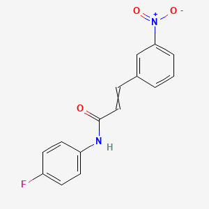 N-(4-fluorophenyl)-3-(3-nitrophenyl)prop-2-enamide