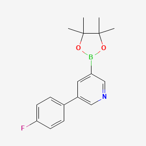 molecular formula C17H19BFNO2 B11723719 3-(4-Fluorophenyl)-5-(4,4,5,5-tetramethyl-1,3,2-dioxaborolan-2-yl)pyridine CAS No. 1105663-88-4