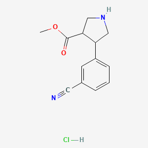 Methyl 4-(3-cyanophenyl)pyrrolidine-3-carboxylate hydrochloride