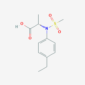 molecular formula C12H17NO4S B11723729 (2S)-2-[N-(4-ethylphenyl)methanesulfonamido]propanoic acid 