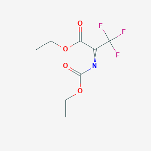 molecular formula C8H10F3NO4 B11723740 Ethyl (2Z)-2-[(ethoxycarbonyl)imino]-3,3,3-trifluoropropanoate 