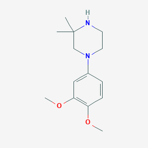 molecular formula C14H22N2O2 B11723759 1-(3,4-Dimethoxyphenyl)-3,3-dimethylpiperazine 