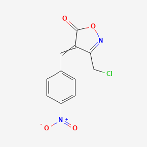 molecular formula C11H7ClN2O4 B11723783 (4E)-3-(chloromethyl)-4-(4-nitrobenzylidene)isoxazol-5(4H)-one 