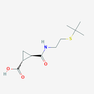 (1R,2R)-2-{[2-(tert-butylsulfanyl)ethyl]carbamoyl}cyclopropane-1-carboxylic acid