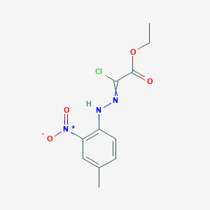 molecular formula C11H12ClN3O4 B11723821 Ethyl 2-chloro-2-[2-(4-methyl-2-nitrophenyl)hydrazin-1-ylidene]acetate 