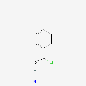 molecular formula C13H14ClN B11723825 3-(4-Tert-butylphenyl)-3-chloroprop-2-enenitrile 