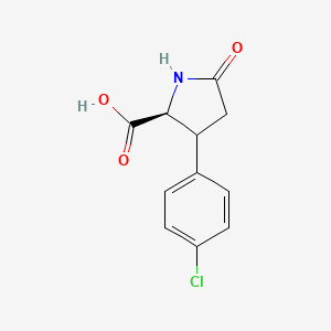 (2S)-3-(4-chlorophenyl)-5-oxopyrrolidine-2-carboxylic acid