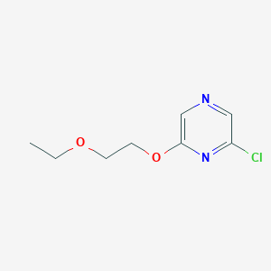 molecular formula C8H11ClN2O2 B11723874 2-Chloro-6-(2-ethoxyethoxy)pyrazine 