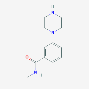 molecular formula C12H17N3O B11723897 N-methyl-3-(piperazin-1-yl)benzamide 