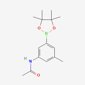 molecular formula C15H22BNO3 B11723908 N-(3-Methyl-5-(4,4,5,5-tetramethyl-1,3,2-dioxaborolan-2-YL)phenyl)acetamide 