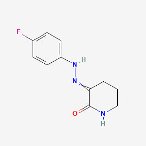 molecular formula C11H12FN3O B11723990 3-[2-(4-Fluorophenyl)hydrazin-1-ylidene]piperidin-2-one 