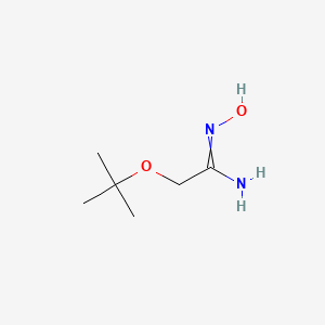 molecular formula C6H14N2O2 B11724011 N'-hydroxy-2-[(2-methylpropan-2-yl)oxy]ethanimidamide 