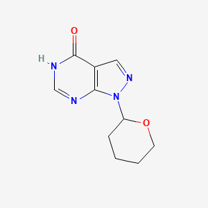 molecular formula C10H12N4O2 B11724039 1-(oxan-2-yl)-1H,4H,5H-pyrazolo[3,4-d]pyrimidin-4-one 