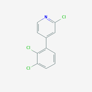 molecular formula C11H6Cl3N B11724042 2-Chloro-4-(2,3-dichlorophenyl)pyridine 