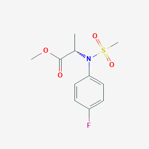 molecular formula C11H14FNO4S B11724050 methyl (2S)-2-[N-(4-fluorophenyl)methanesulfonamido]propanoate 