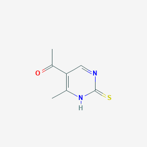 molecular formula C7H8N2OS B11724058 1-(2-Mercapto-4-methylpyrimidin-5-yl)ethan-1-one 