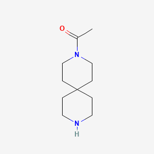 molecular formula C11H20N2O B11724066 Ethanone, 1-(3,9-diazaspiro[5.5]undec-3-yl)- 