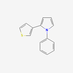 molecular formula C14H11NS B11724089 1-Phenyl-2-(thiophen-3-yl)-1H-pyrrole 