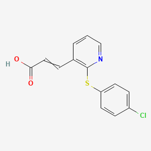 3-{2-[(4-Chlorophenyl)sulfanyl]pyridin-3-yl}prop-2-enoic acid