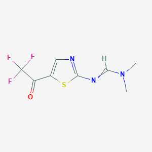 N,N-dimethyl-N'-[5-(2,2,2-trifluoroacetyl)-1,3-thiazol-2-yl]iminoformamide