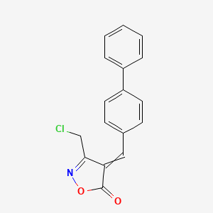 molecular formula C17H12ClNO2 B11724144 (4E)-4-(biphenyl-4-ylmethylene)-3-(chloromethyl)isoxazol-5(4H)-one 