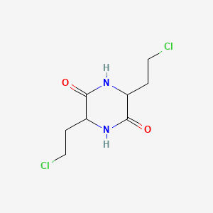 molecular formula C8H12Cl2N2O2 B11724147 3,6-Bis(2-chloroethyl)piperazine-2,5-dione CAS No. 5394-22-9