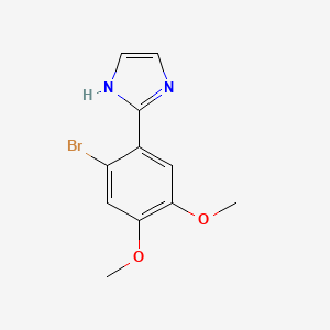 molecular formula C11H11BrN2O2 B11724153 2-(2-Bromo-4,5-dimethoxyphenyl)imidazole 