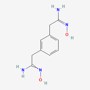 molecular formula C10H14N4O2 B11724161 (Z)-N'-hydroxy-2-{3-[(N'-hydroxycarbamimidoyl)methyl]phenyl}ethanimidamide 