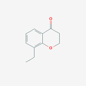 molecular formula C11H12O2 B11724173 8-ethyl-3,4-dihydro-2H-1-benzopyran-4-one 